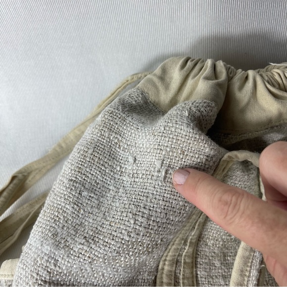 Natural Unisex Himalayan Hemp Drawstring Backpack.Bohemian hippie style - Picture 9 of 12